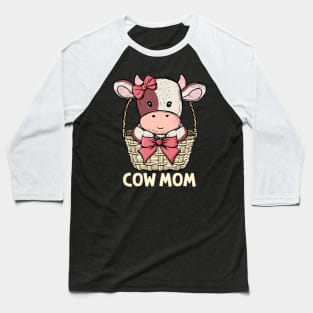 Cow Mom Cow Lover Gift Women Girls Cute Cow Baseball T-Shirt